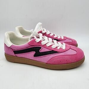Madden Girl MKeenar Pink Sneakers Youth Size 4 Faux Suede Casual Sporty Street